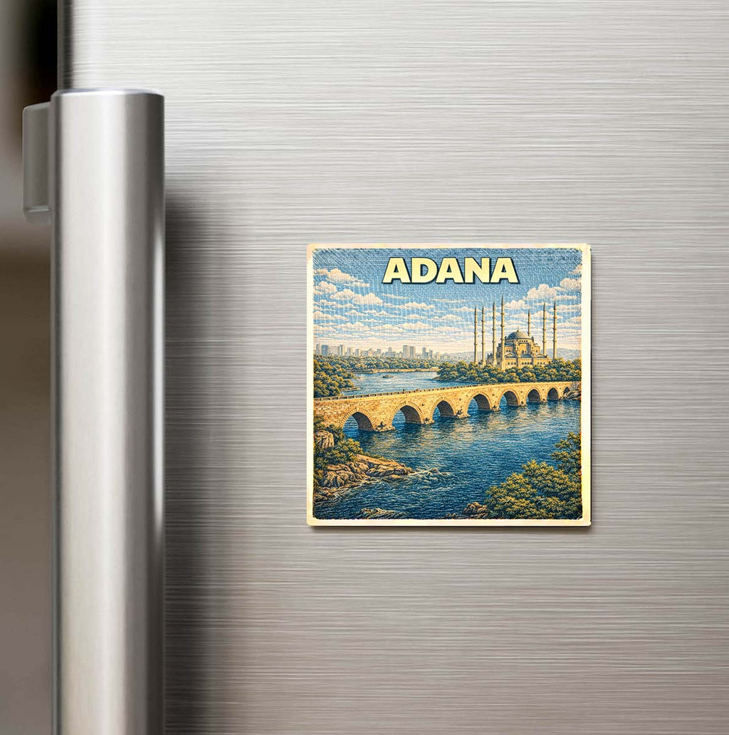 Adana Şehri - Pop-Art Travel Buzdolap Magneti