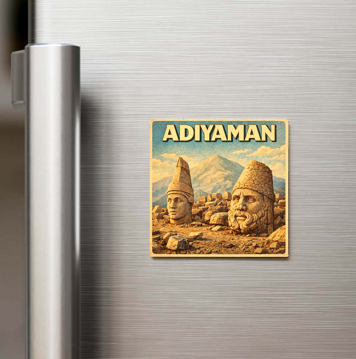 Adıyaman Şehri - Pop-Art Travel Buzdolap Magneti