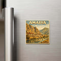 Amasya Şehri - Pop-Art Travel Buzdolap Magneti