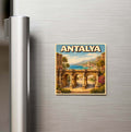 Antalya Şehri - Pop-Art Travel Buzdolap Magneti