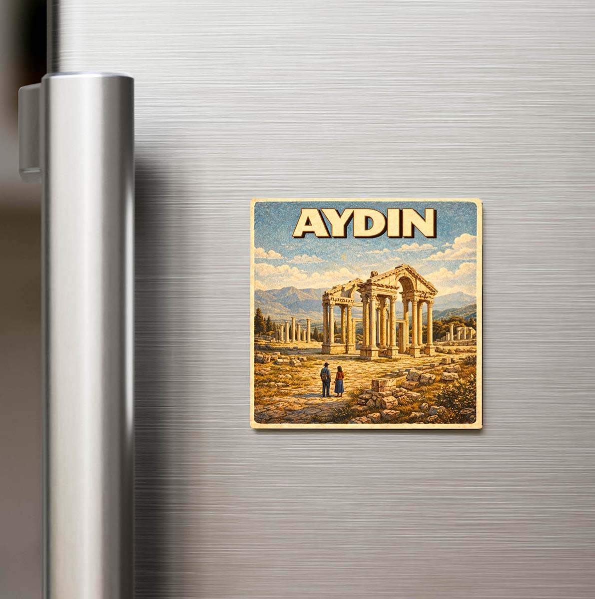 Aydın Şehri - Pop-Art Travel Buzdolap Magneti