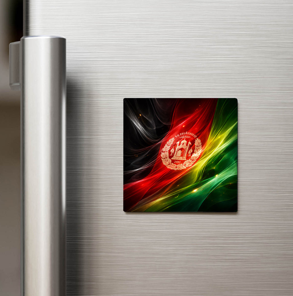 Afganistan – Afghanistan – Abstract Ülke Bayraklı Buzdolap Magneti