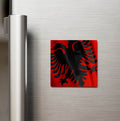 Arnavutluk - Albania - Dalgalı Ülke Bayraklı - Buzdolap Magneti