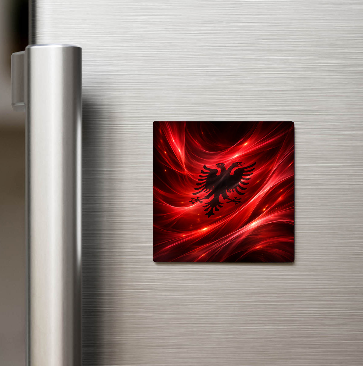 Arnavutluk – Albania – Abstract Ülke Bayraklı Buzdolap Magneti