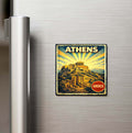 Vintage Atina Şehri Temalı Buzdolap Magneti
