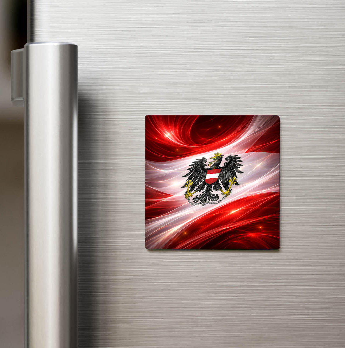 Avusturya – Austria – Abstract Ülke Bayraklı Buzdolap Magneti