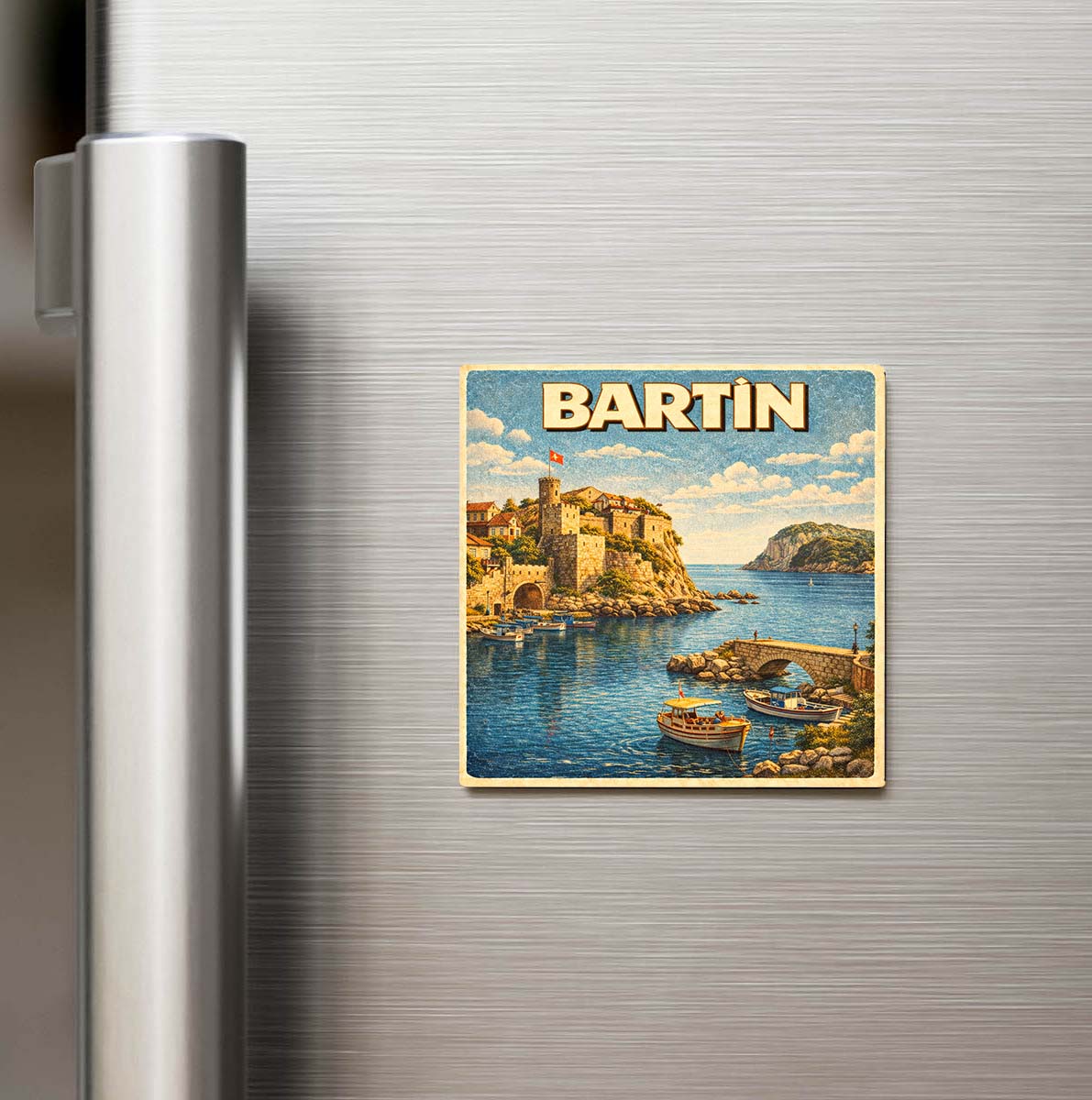 Bartın Şehri - Pop-Art Travel Buzdolap Magneti