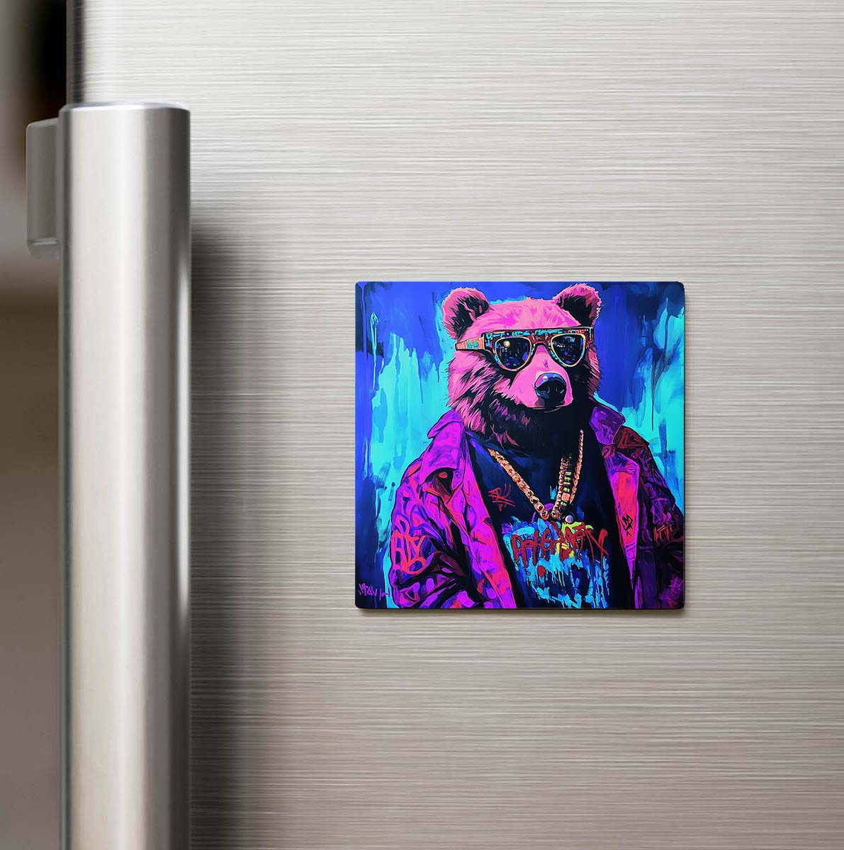 Bear - Ayı - Güneş Gözlüklü Style - Buzdolap Magneti