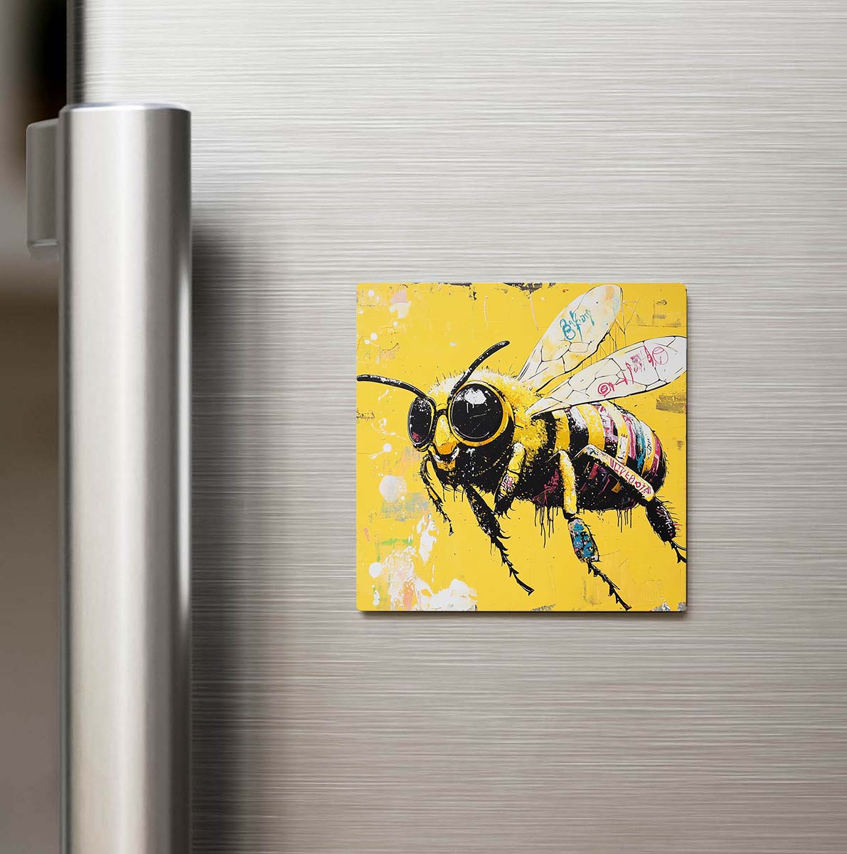 Bee - Arı - Güneş Gözlüklü Style - Buzdolap Magneti
