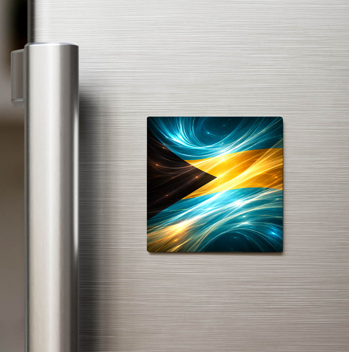 Bahamalar – Bahamas – Abstract Ülke Bayraklı Buzdolap Magneti