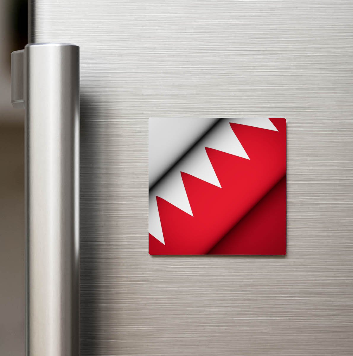 Bahreyn - Bahrain - Dalgalı Ülke Bayraklı - Buzdolap Magneti