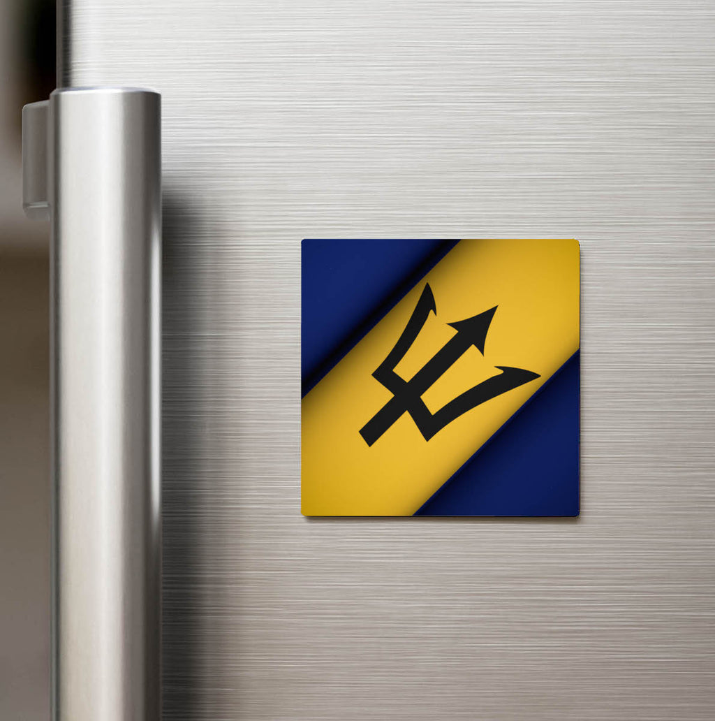 Barbados - Barbados - Dalgalı Ülke Bayraklı - Buzdolap Magneti