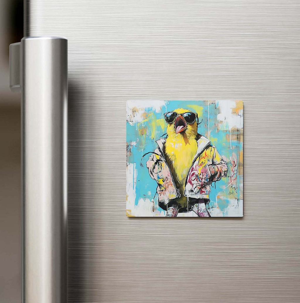 Canary - Kanarya - Güneş Gözlüklü Style - Buzdolap Magneti