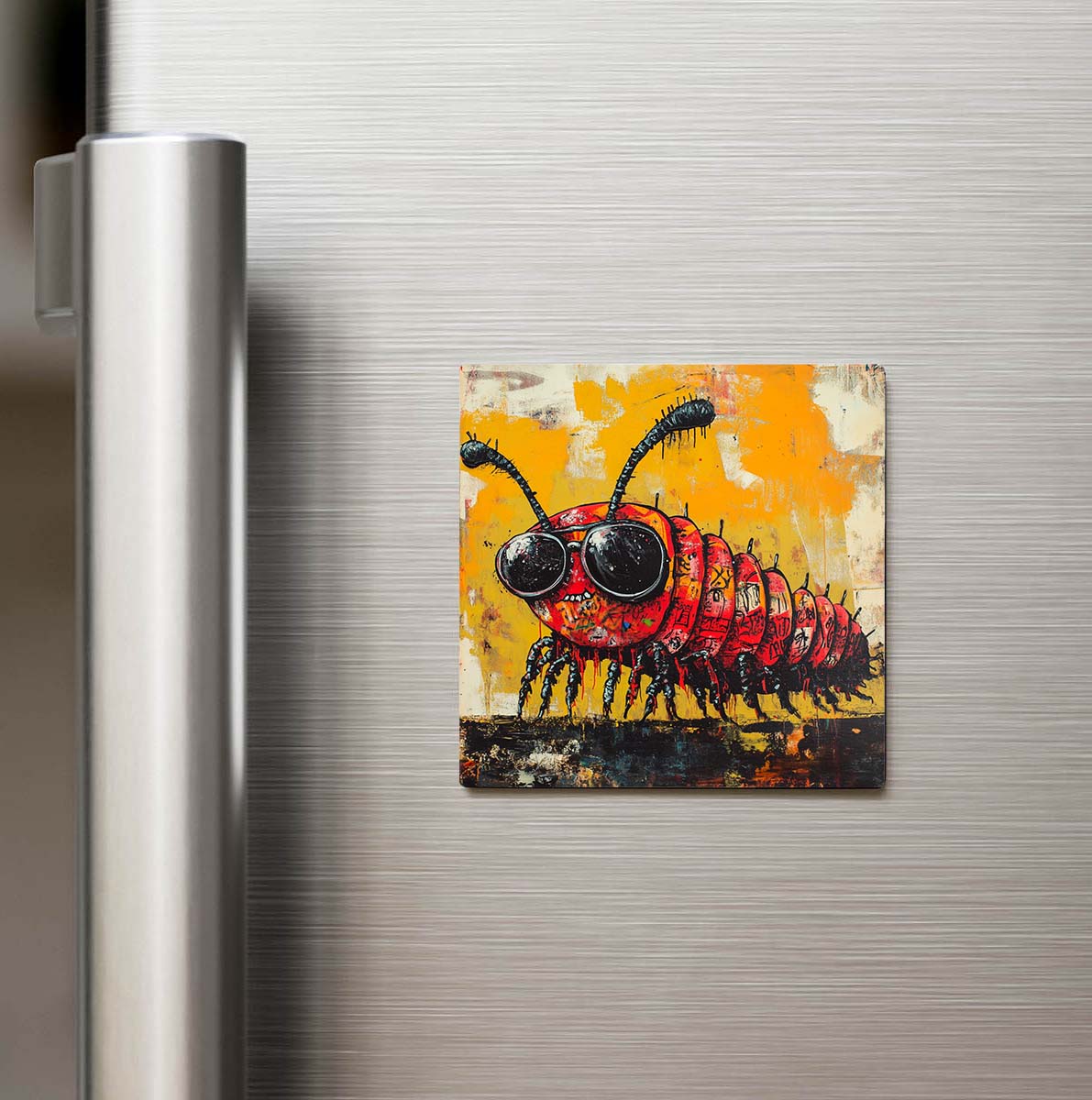 Centipede - Kırkayak - Güneş Gözlüklü Style - Buzdolap Magneti