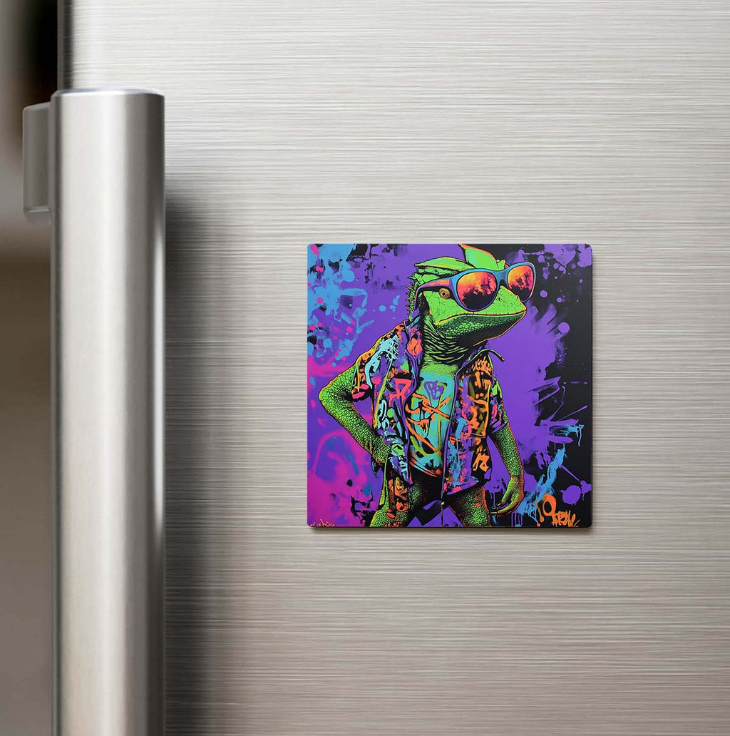 Chameleon 2 - Bukalemun 2 - Güneş Gözlüklü Style - Buzdolap Magneti