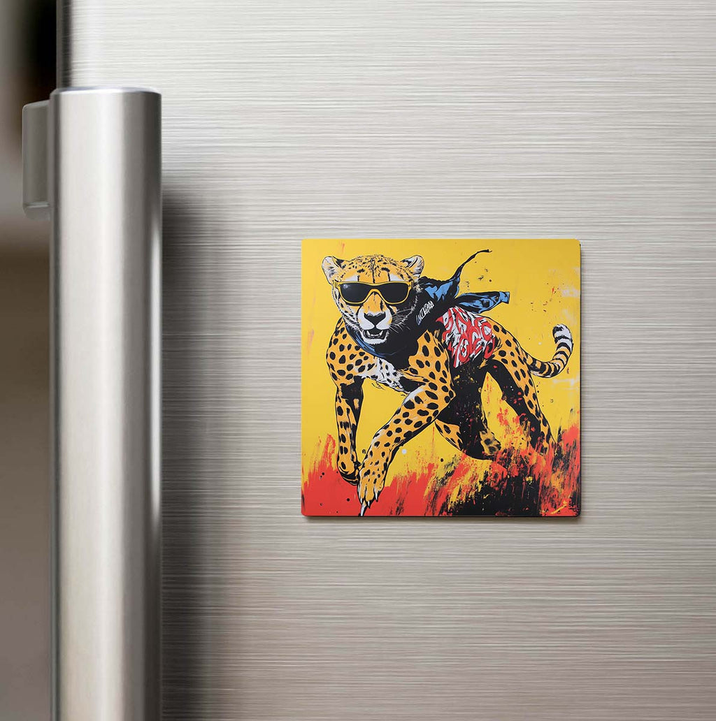 Cheetah - Çita - Güneş Gözlüklü Style - Buzdolap Magneti