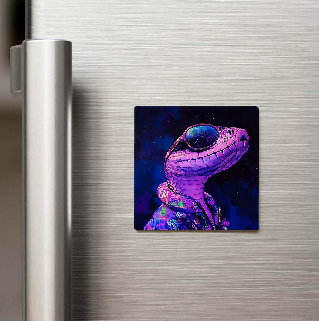 Cosmic Snake - Kozmik Yılan - Güneş Gözlüklü Style - Buzdolap Magneti