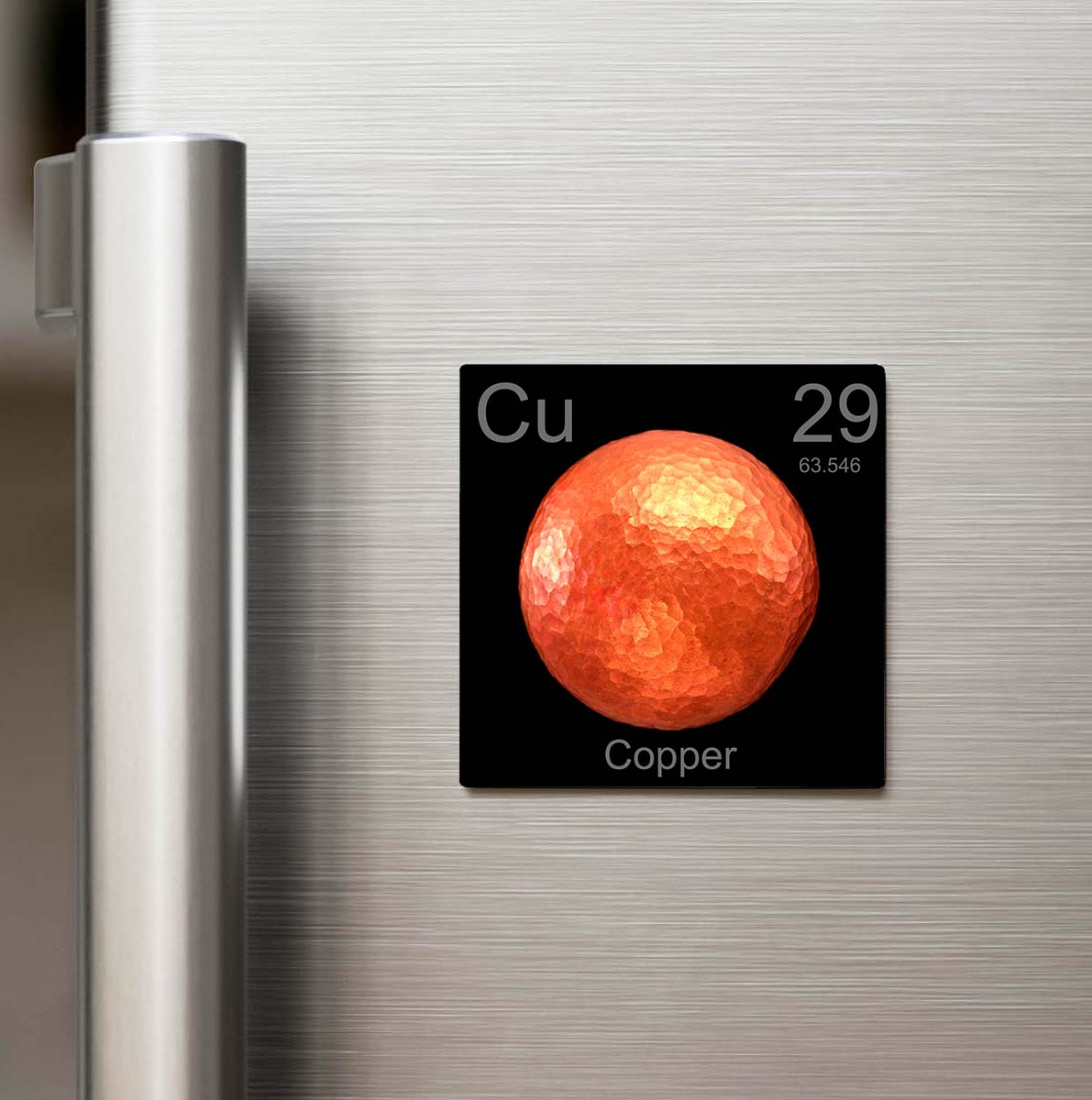 Copper (Bakır) Elementi – Buzdolap Magneti