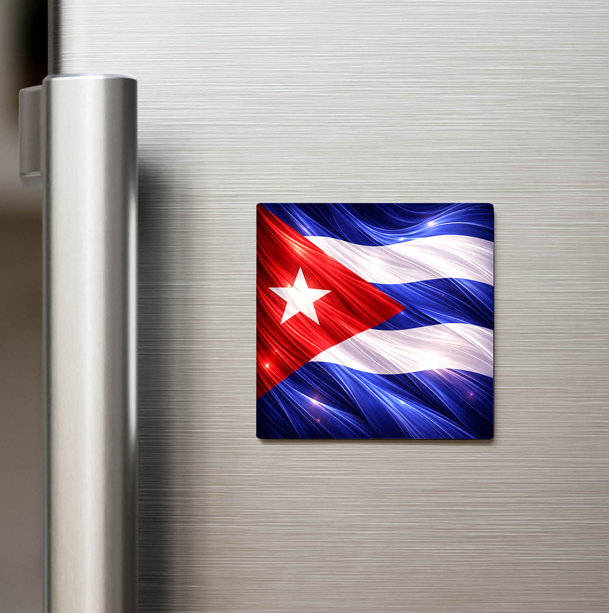 Küba – Cuba – Abstract Ülke Bayraklı Buzdolap Magneti
