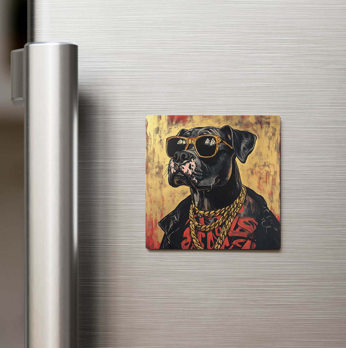 Dog - Köpek - Güneş Gözlüklü Style - Buzdolap Magneti