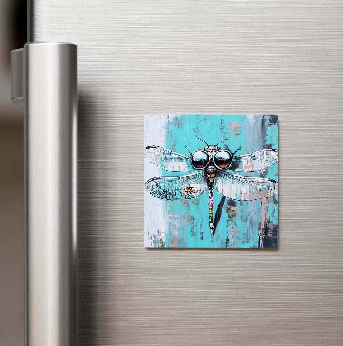 Dragonfly - Yusufçuk - Güneş Gözlüklü Style - Buzdolap Magneti