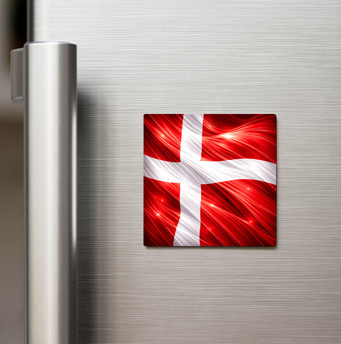 Danimarka – Denmark – Abstract Ülke Bayraklı Buzdolap Magneti