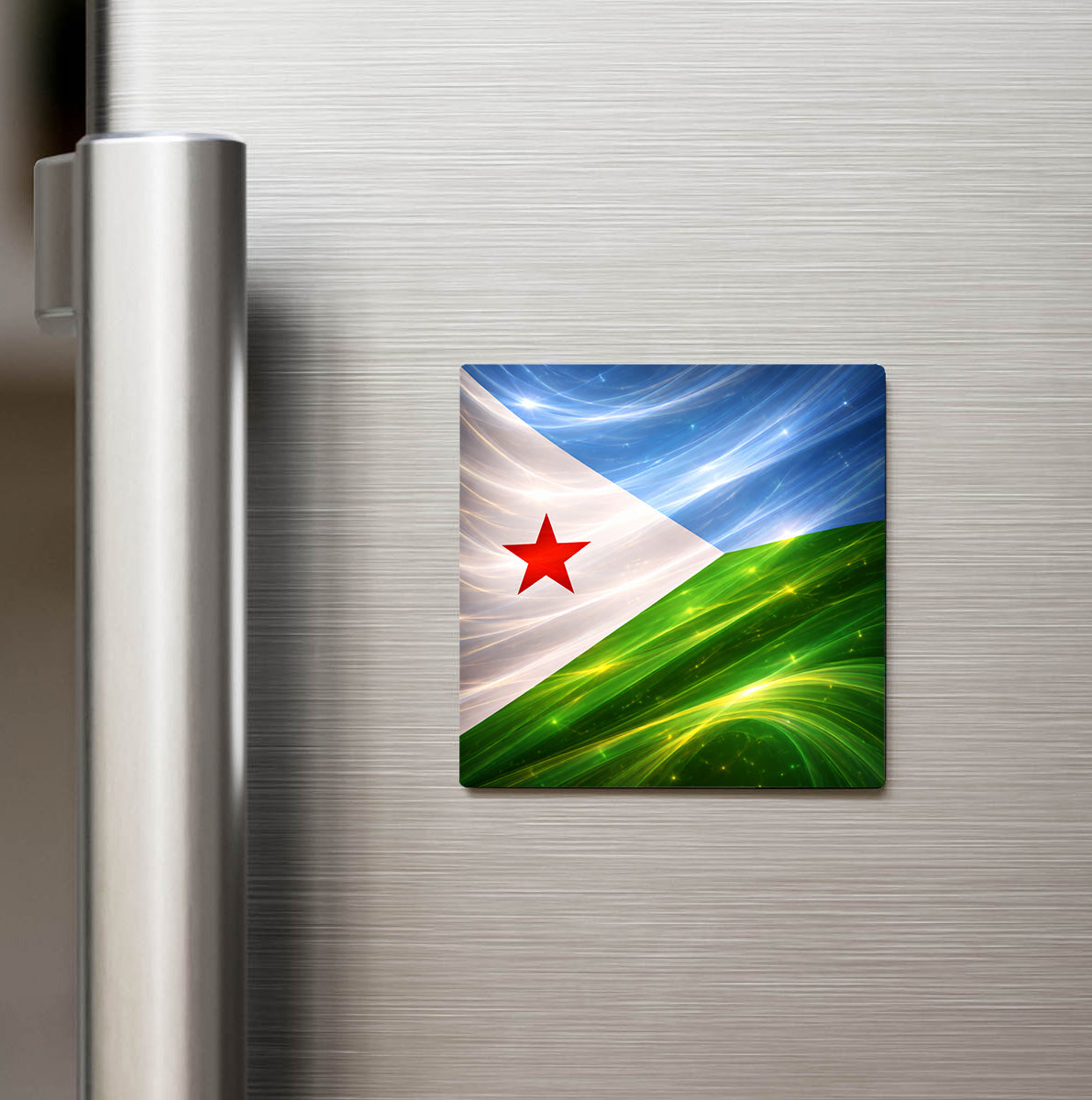 Cibuti – Djibouti – Abstract Ülke Bayraklı Buzdolap Magneti