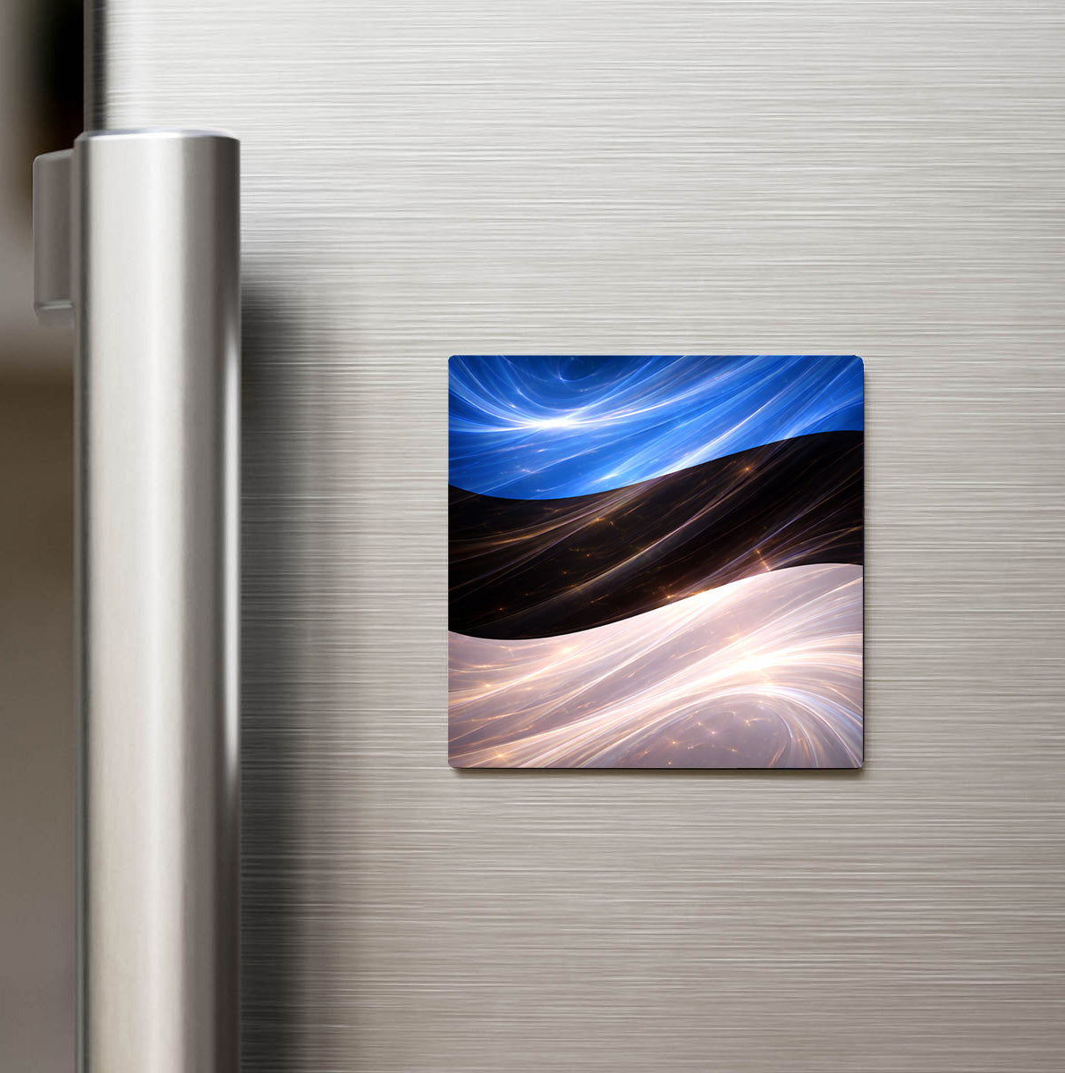 Estonya – Estonia – Abstract Ülke Bayraklı Buzdolap Magneti