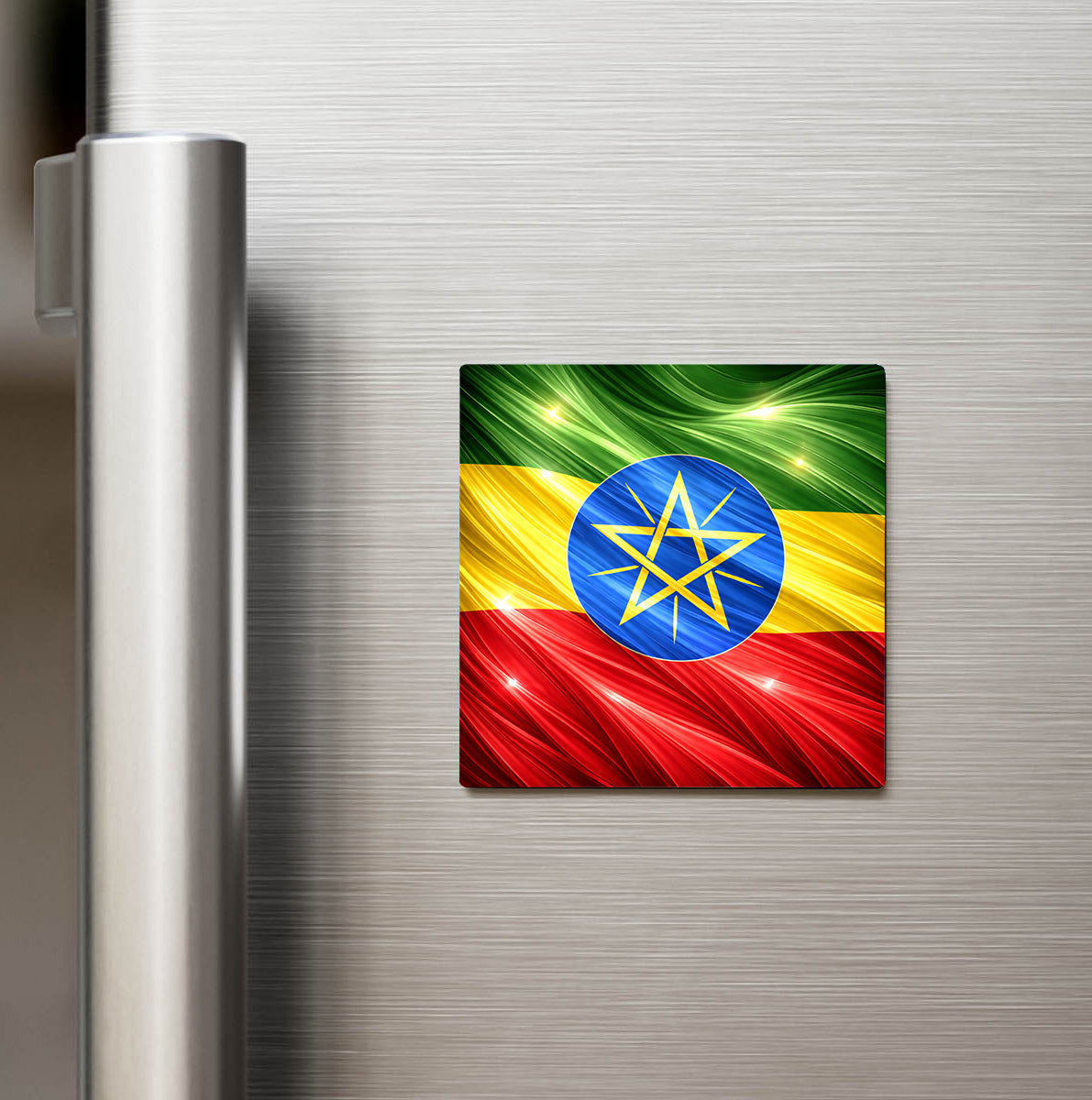 Etiyopya – Ethiopia – Abstract Ülke Bayraklı Buzdolap Magneti