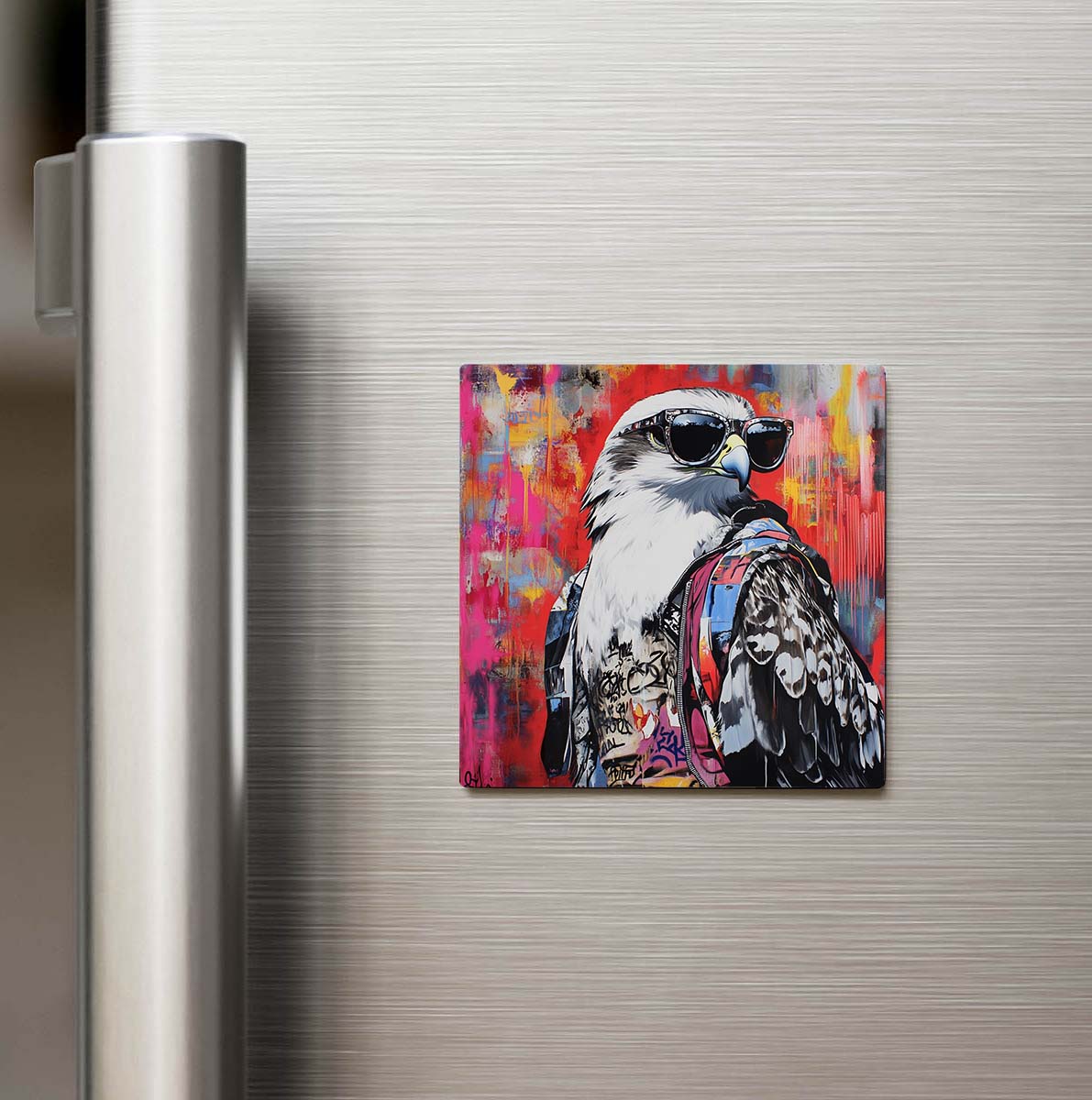 Falcon - Doğan - Güneş Gözlüklü Style - Buzdolap Magneti