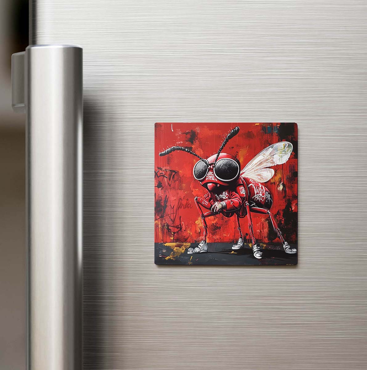 Fire Ant - Ateş Karıncası - Güneş Gözlüklü Style - Buzdolap Magneti