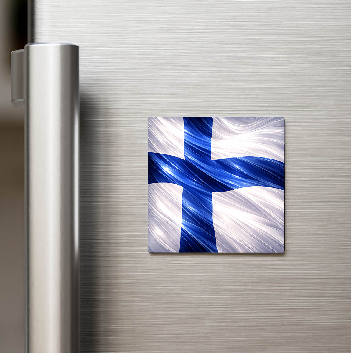 Finlandiya – Finland – Abstract Ülke Bayraklı Buzdolap Magneti