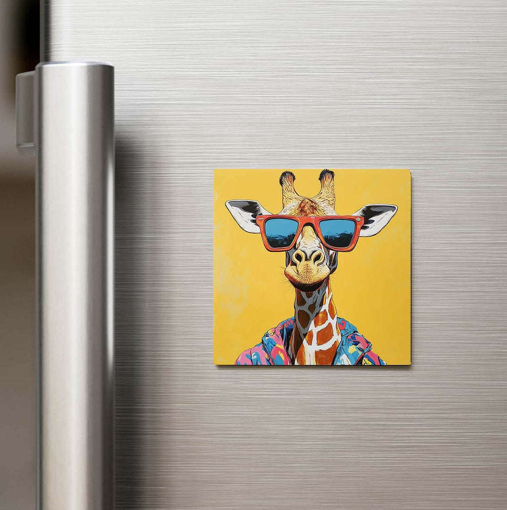 Giraffe - Zürafa - Güneş Gözlüklü Style - Buzdolap Magneti