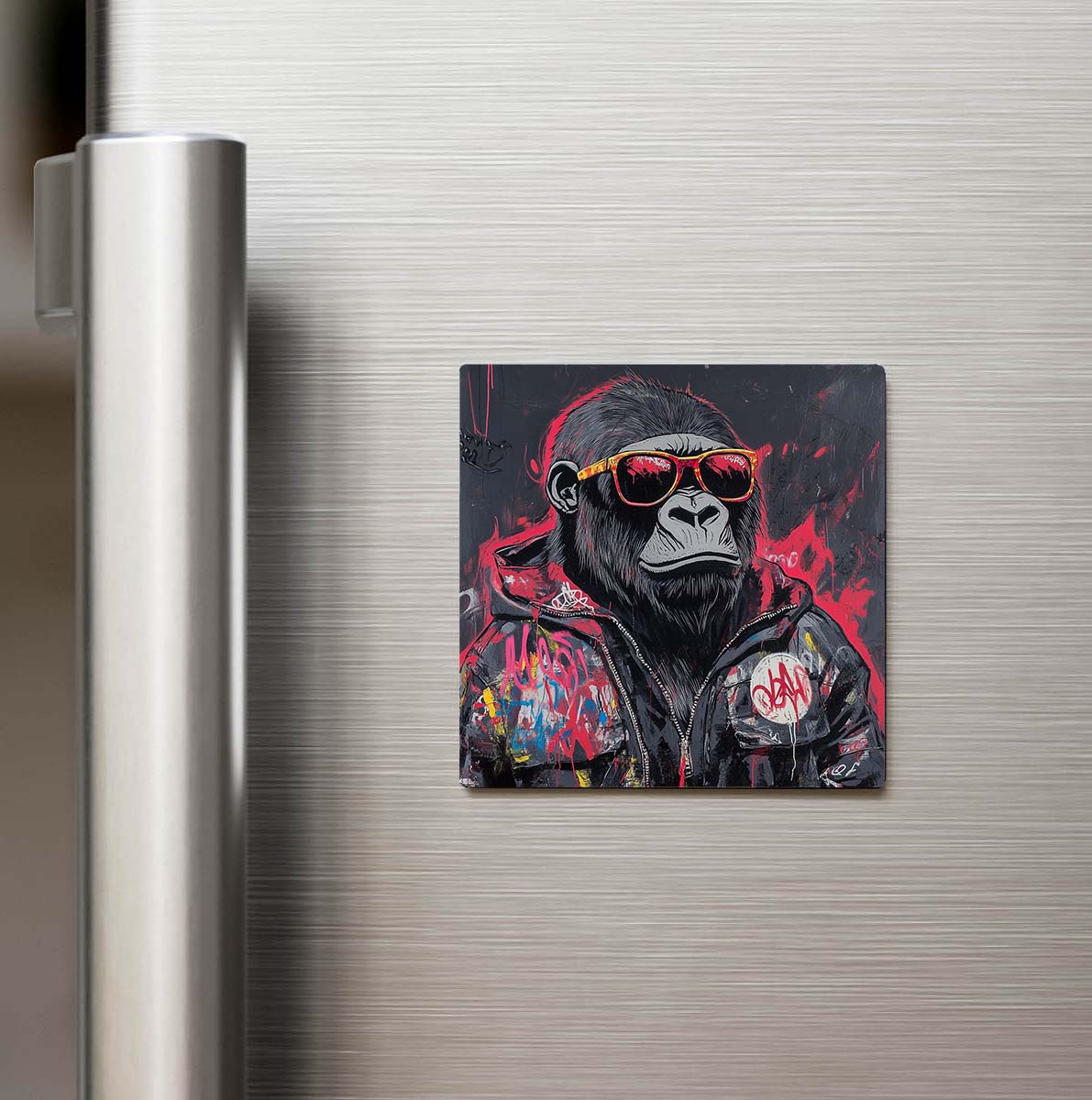 Gorilla - Goril - Güneş Gözlüklü Style - Buzdolap Magneti