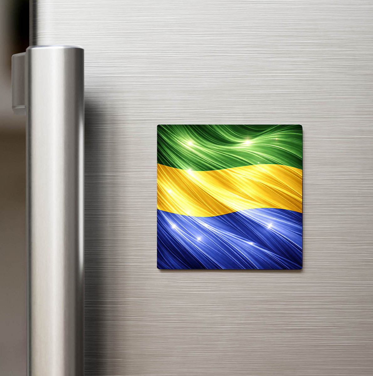 Gabon – Gabon – Abstract Ülke Bayraklı Buzdolap Magneti