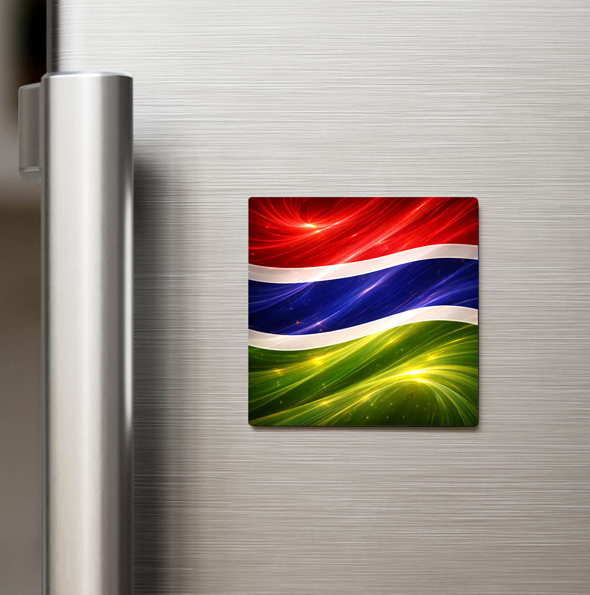 Gambiya – Gambia – Abstract Ülke Bayraklı Buzdolap Magneti