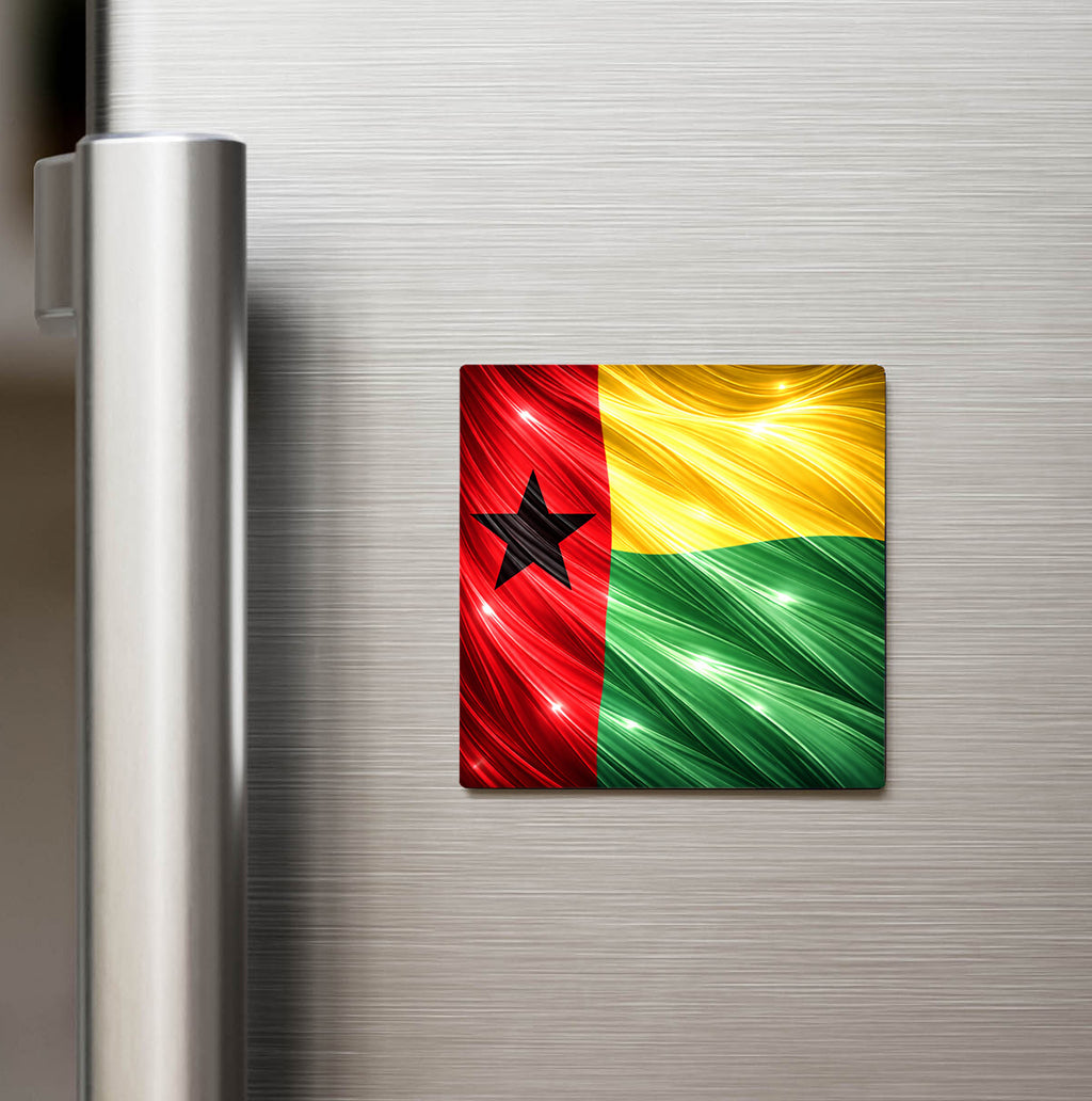 Gine-Bissau – Guinea-Bissau – Abstract Ülke Bayraklı Buzdolap Magneti