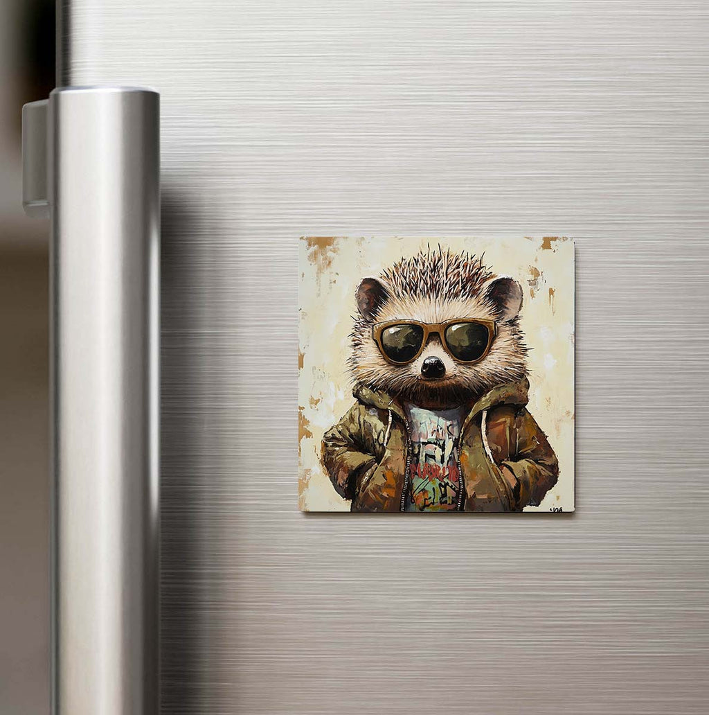 Hedgehog - Kirpi - Güneş Gözlüklü Style - Buzdolap Magneti