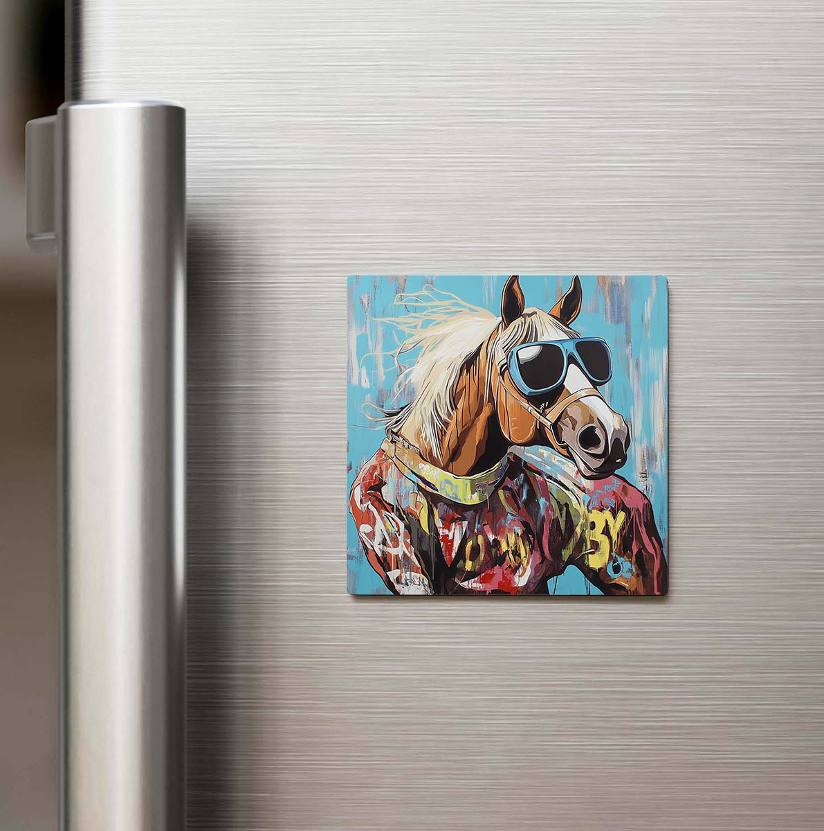Horse - At - Güneş Gözlüklü Style - Buzdolap Magneti