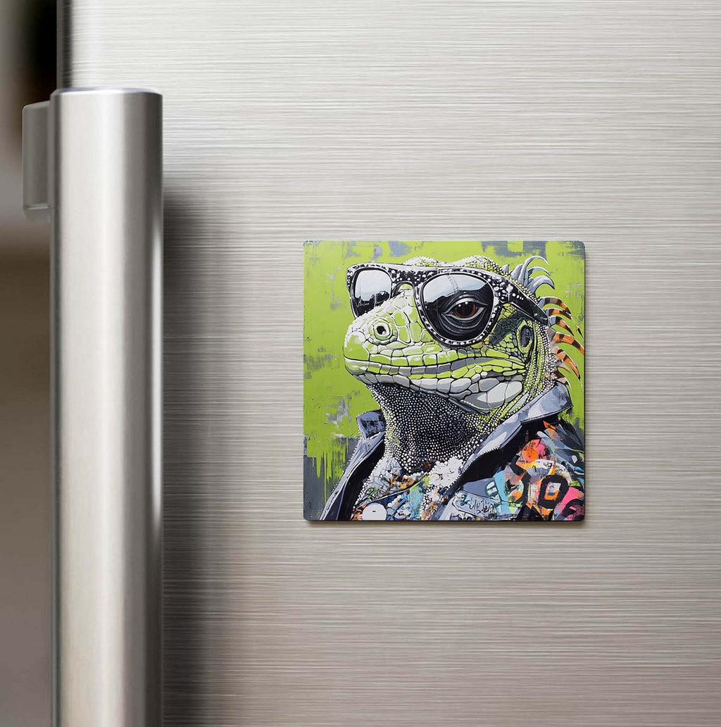 Iguana - İguana - Güneş Gözlüklü Style - Buzdolap Magneti
