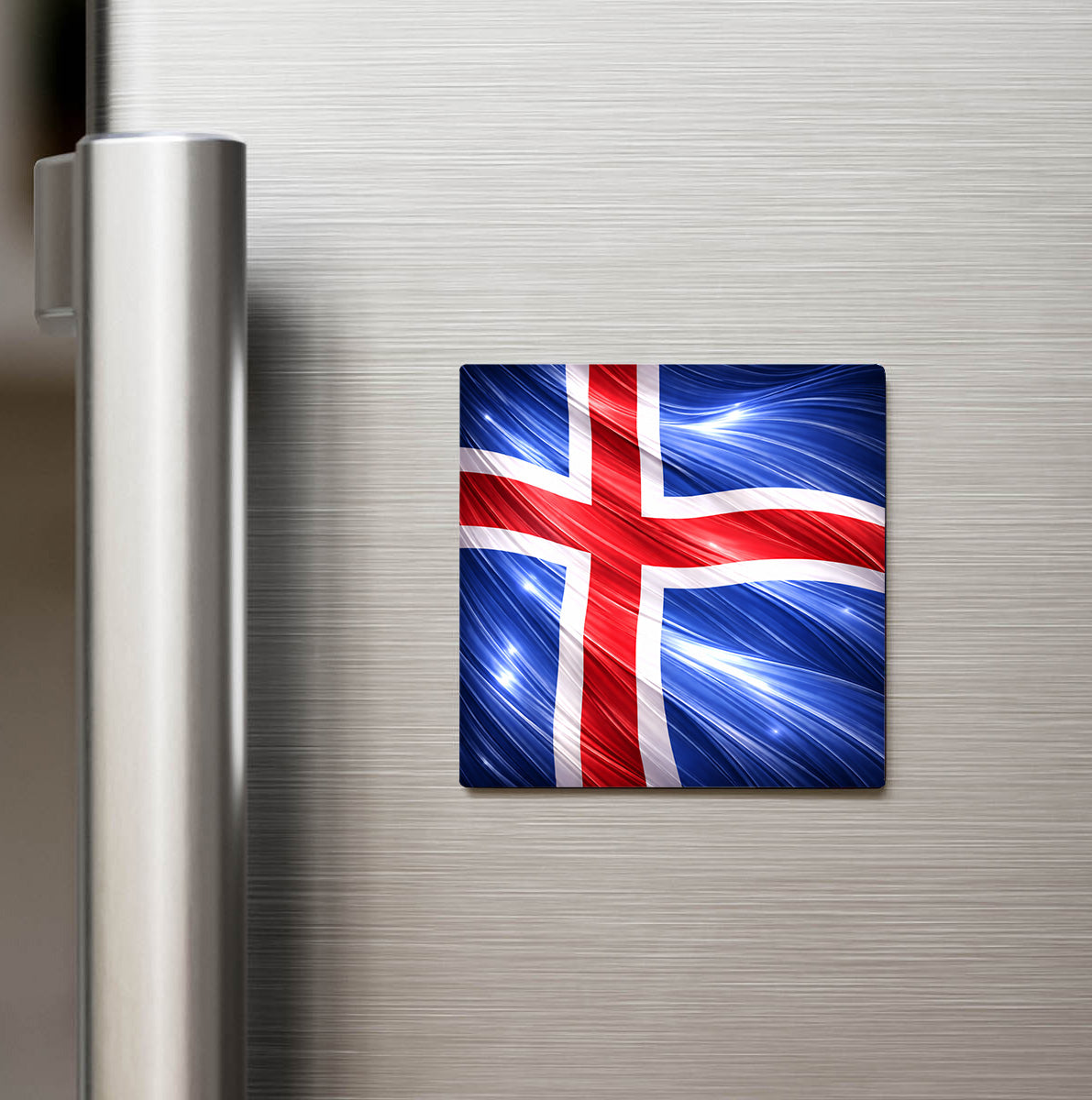 İzlanda – Iceland – Abstract Ülke Bayraklı Buzdolap Magneti