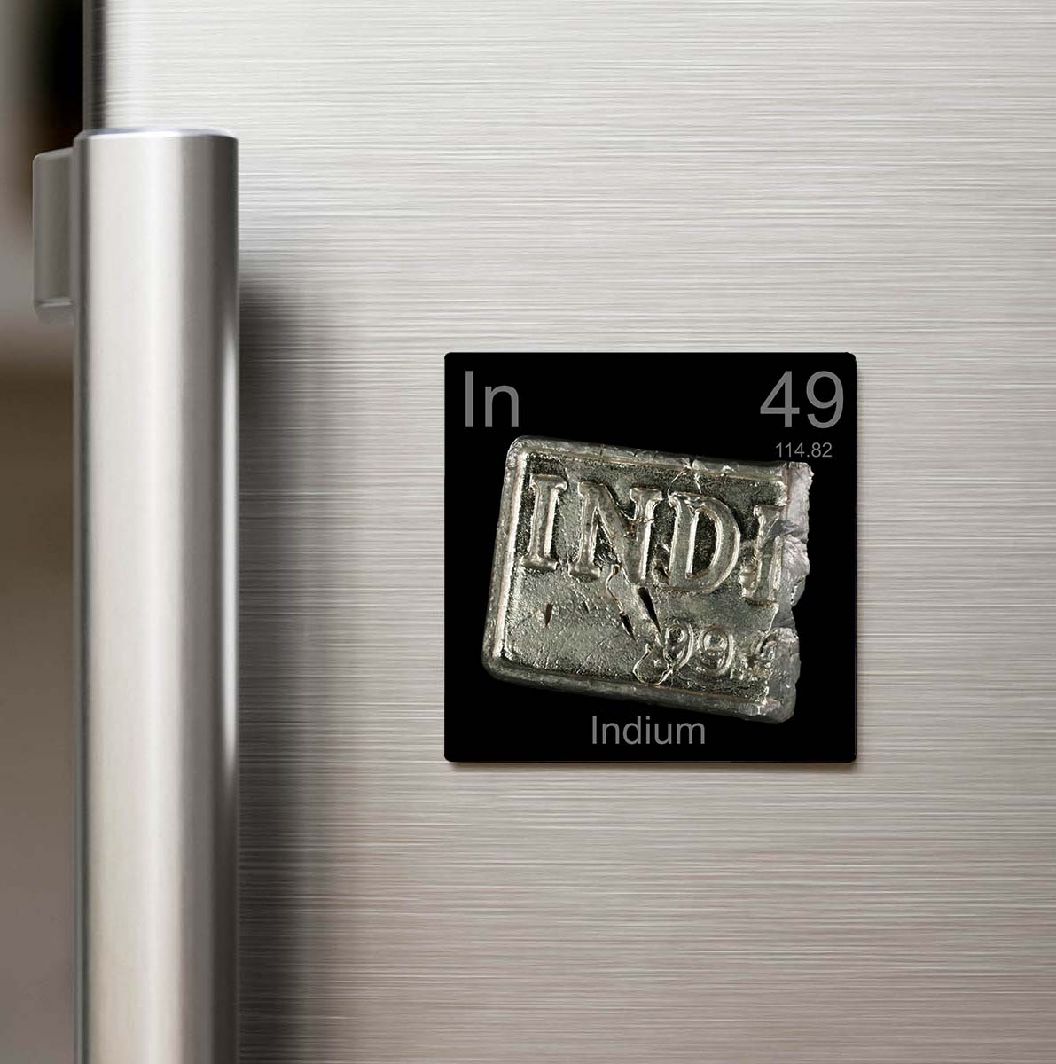 Indium (İndiyum) Elementi – Buzdolap Magneti