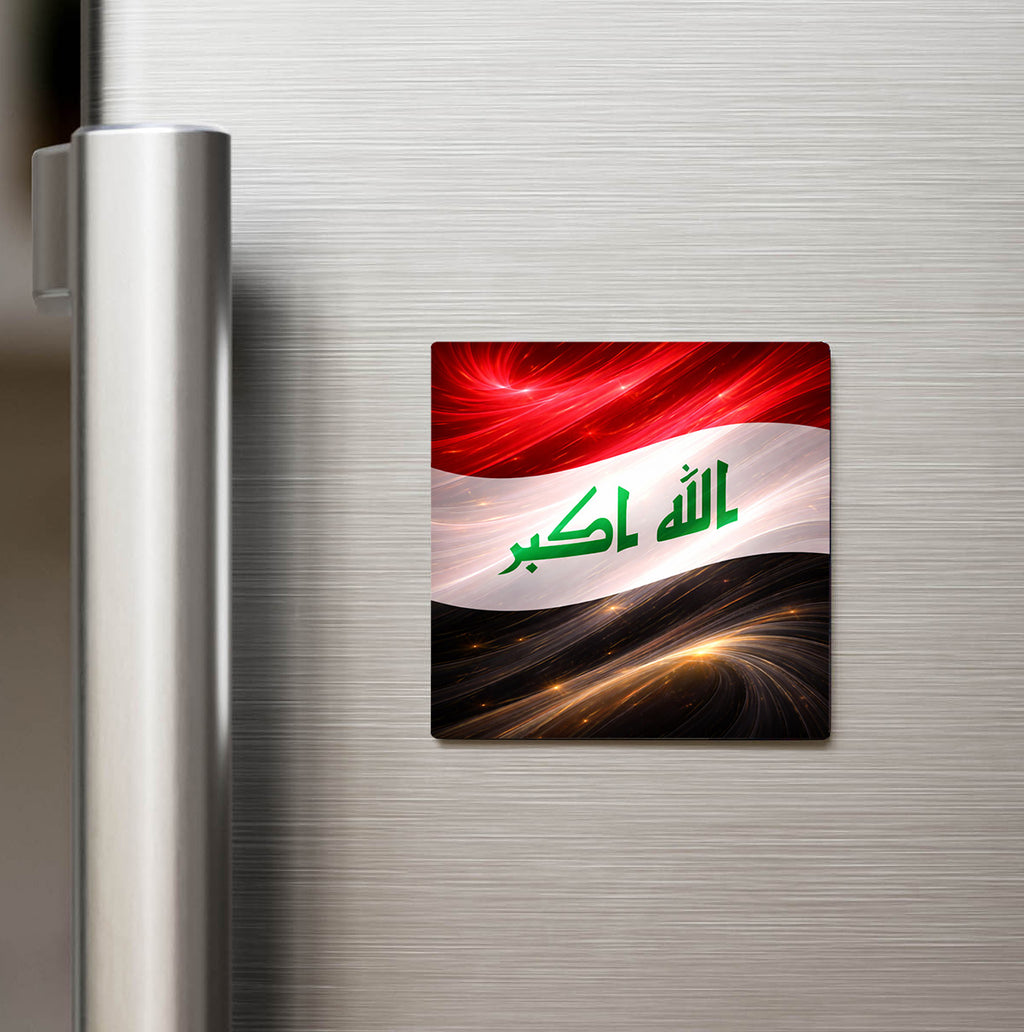 Irak – Iraq – Abstract Ülke Bayraklı Buzdolap Magneti