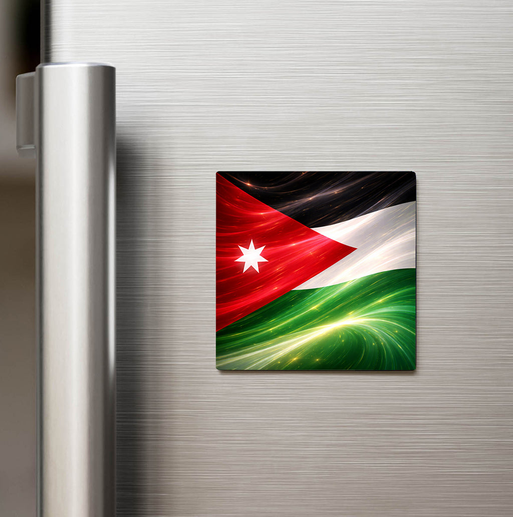 Ürdün – Jordan – Abstract Ülke Bayraklı Buzdolap Magneti