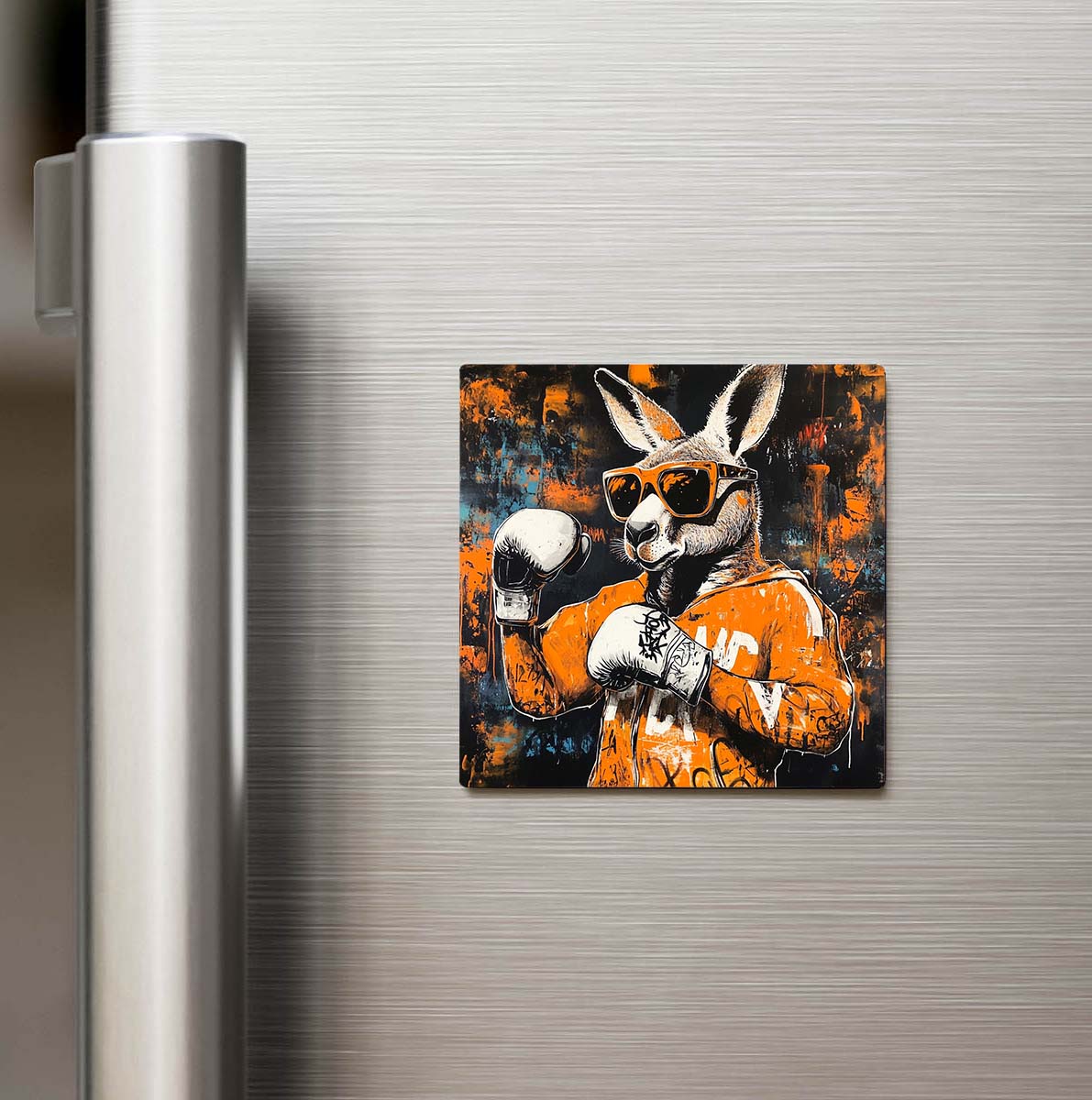 Kangaroo - Kanguru - Güneş Gözlüklü Style - Buzdolap Magneti