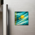 Kazakistan – Kazakhstan – Abstract Ülke Bayraklı Buzdolap Magneti