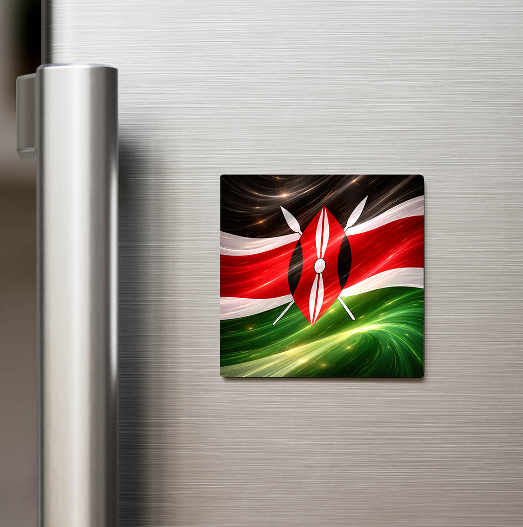 Kenya – Kenya – Abstract Ülke Bayraklı Buzdolap Magneti