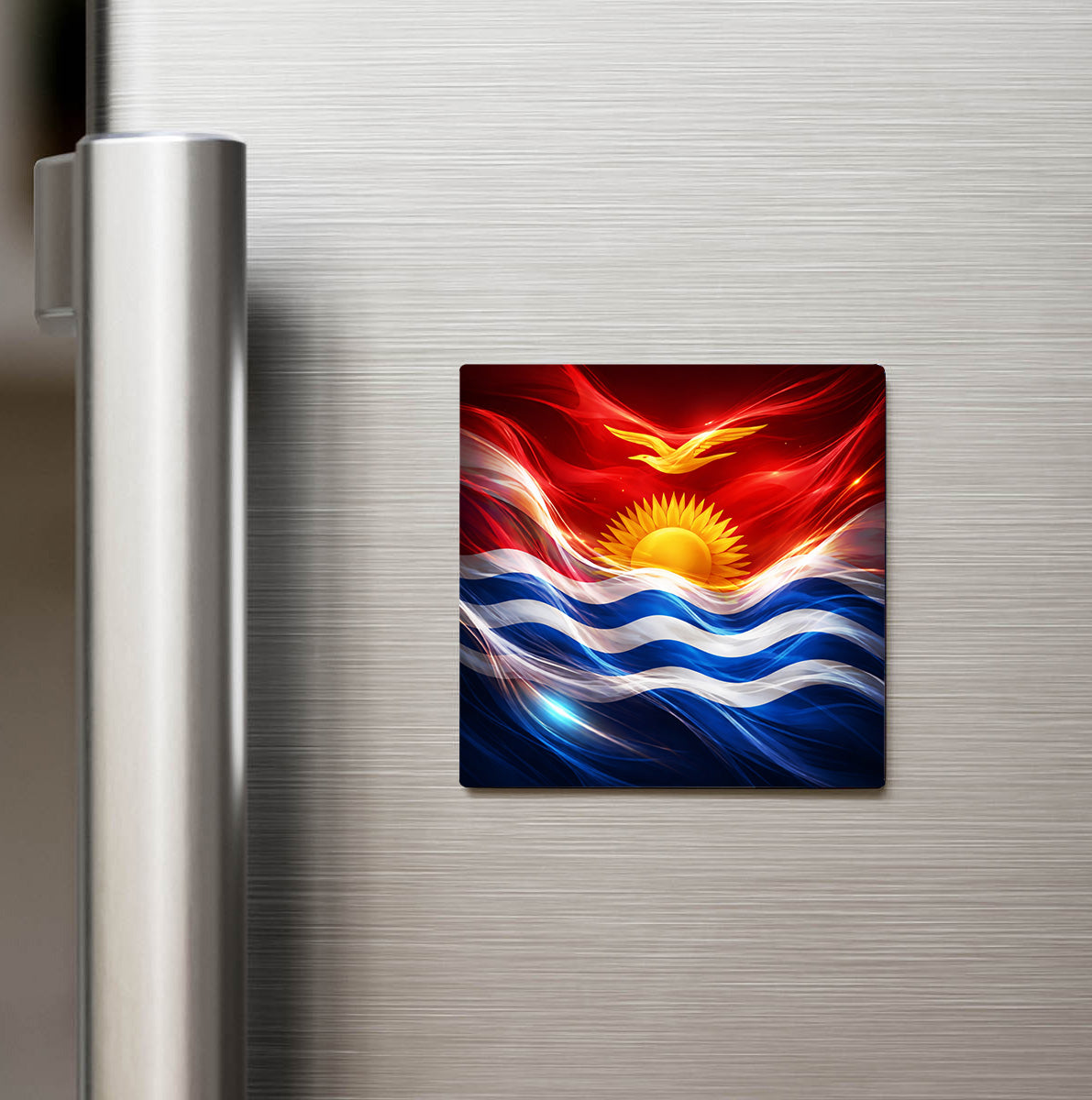 Kiribati – Kiribati – Abstract Ülke Bayraklı Buzdolap Magneti