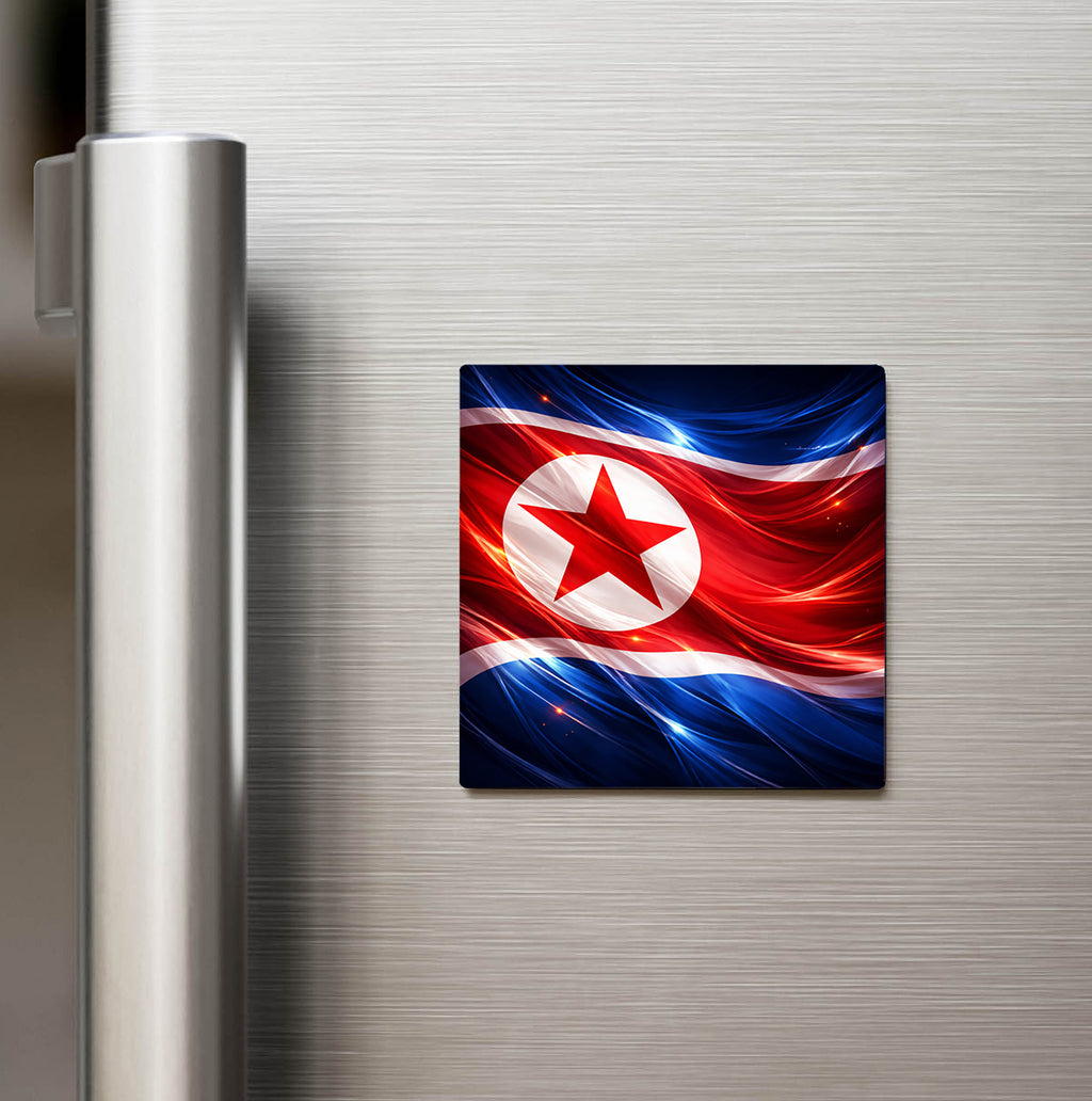 Kuzey Kore – North Korea – Abstract Ülke Bayraklı Buzdolap Magneti
