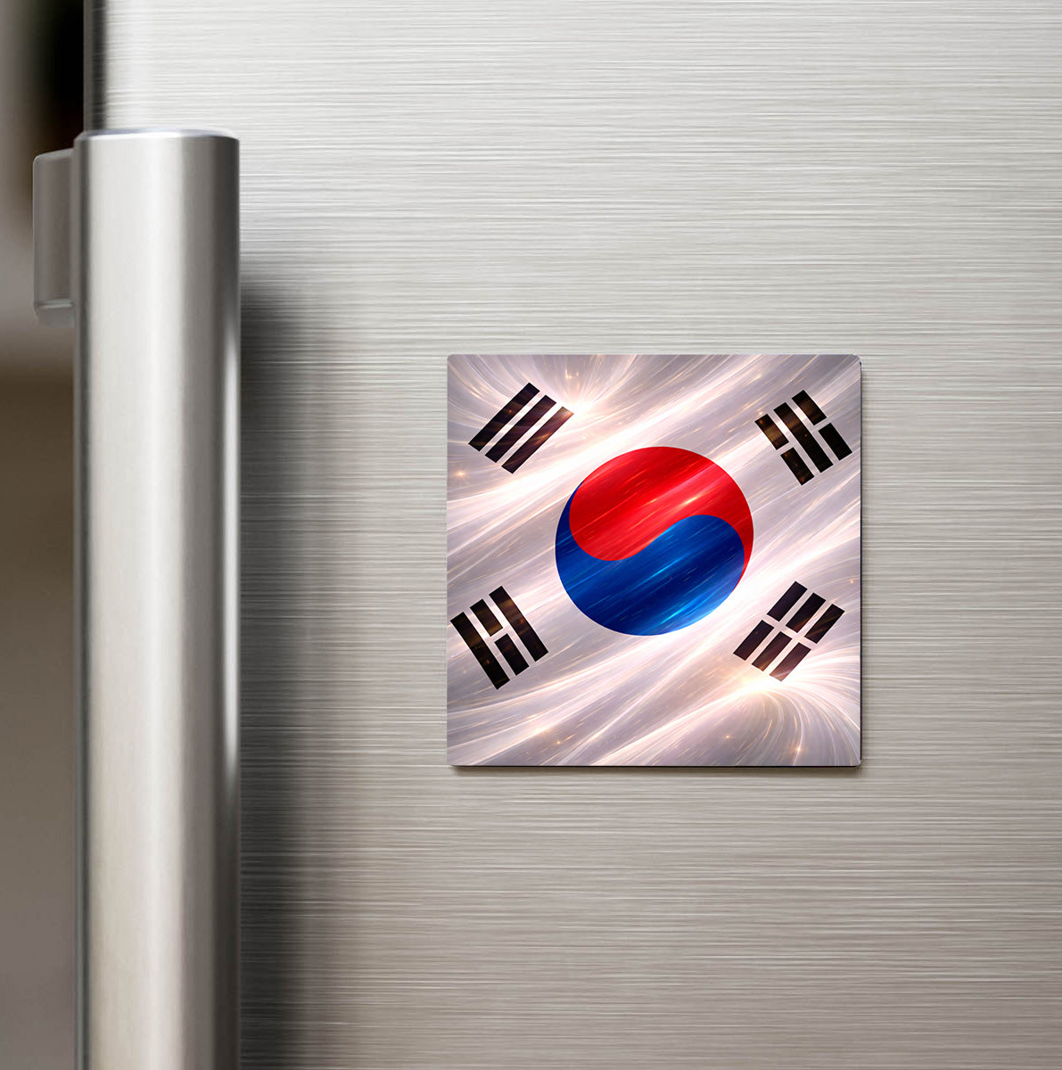 Güney Kore – South Korea – Abstract Ülke Bayraklı Buzdolap Magneti